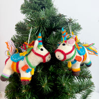 Handmade Felt Animal Christmas Ornament