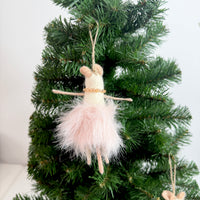 Needle Felted Ballerina Mouse Ornament