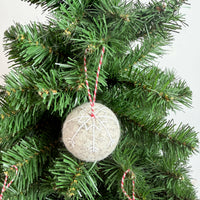 Embroidered Felt Ball Christmas Ornament