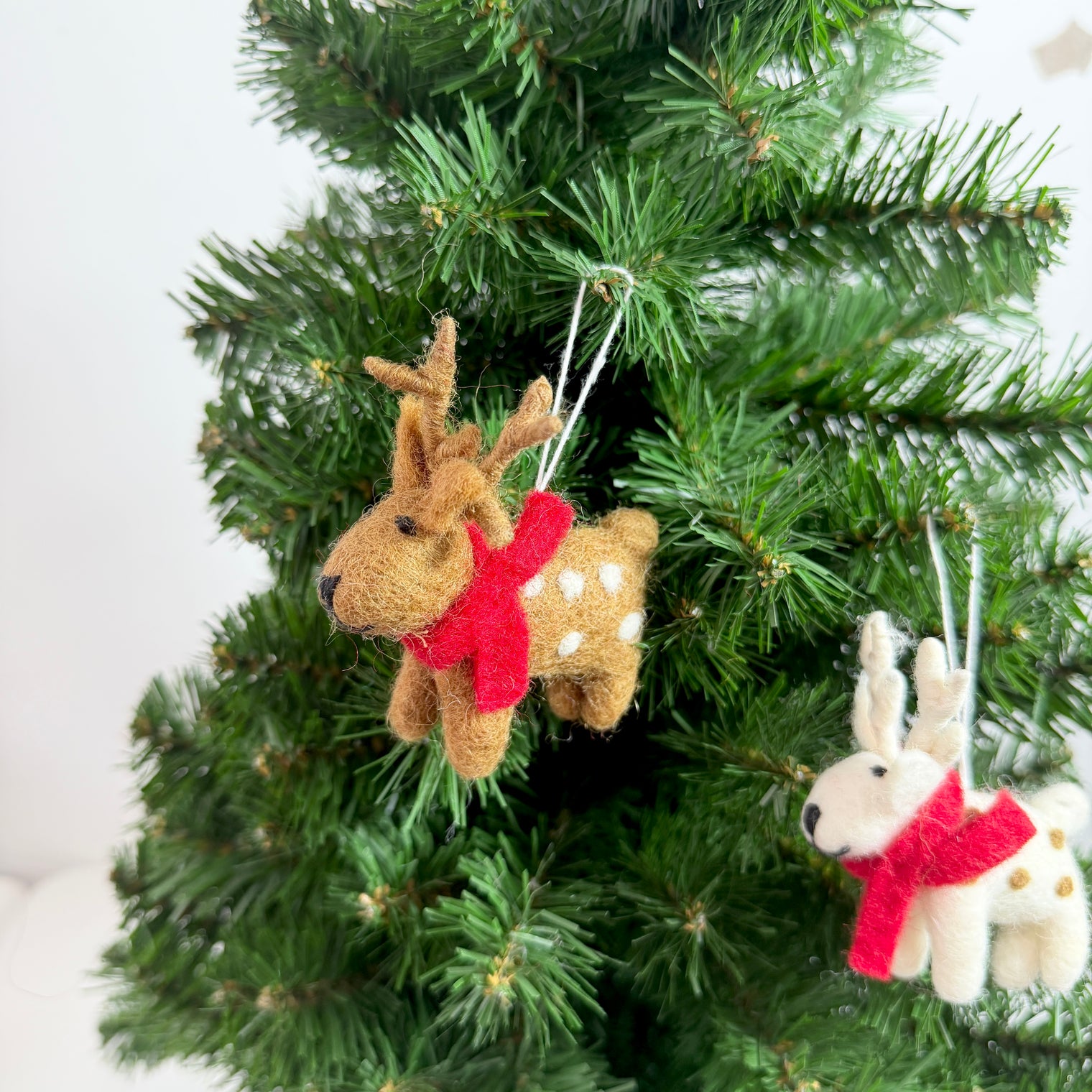 Handmade Felt Reindeer Christmas Ornament