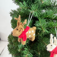 Handmade Felt Reindeer Christmas Ornament