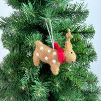 Handmade Felt Reindeer Christmas Ornament