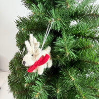 Handmade Felt Reindeer Christmas Ornament