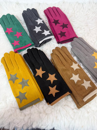 Star Fleece Lined Touchscreen Winter Gloves