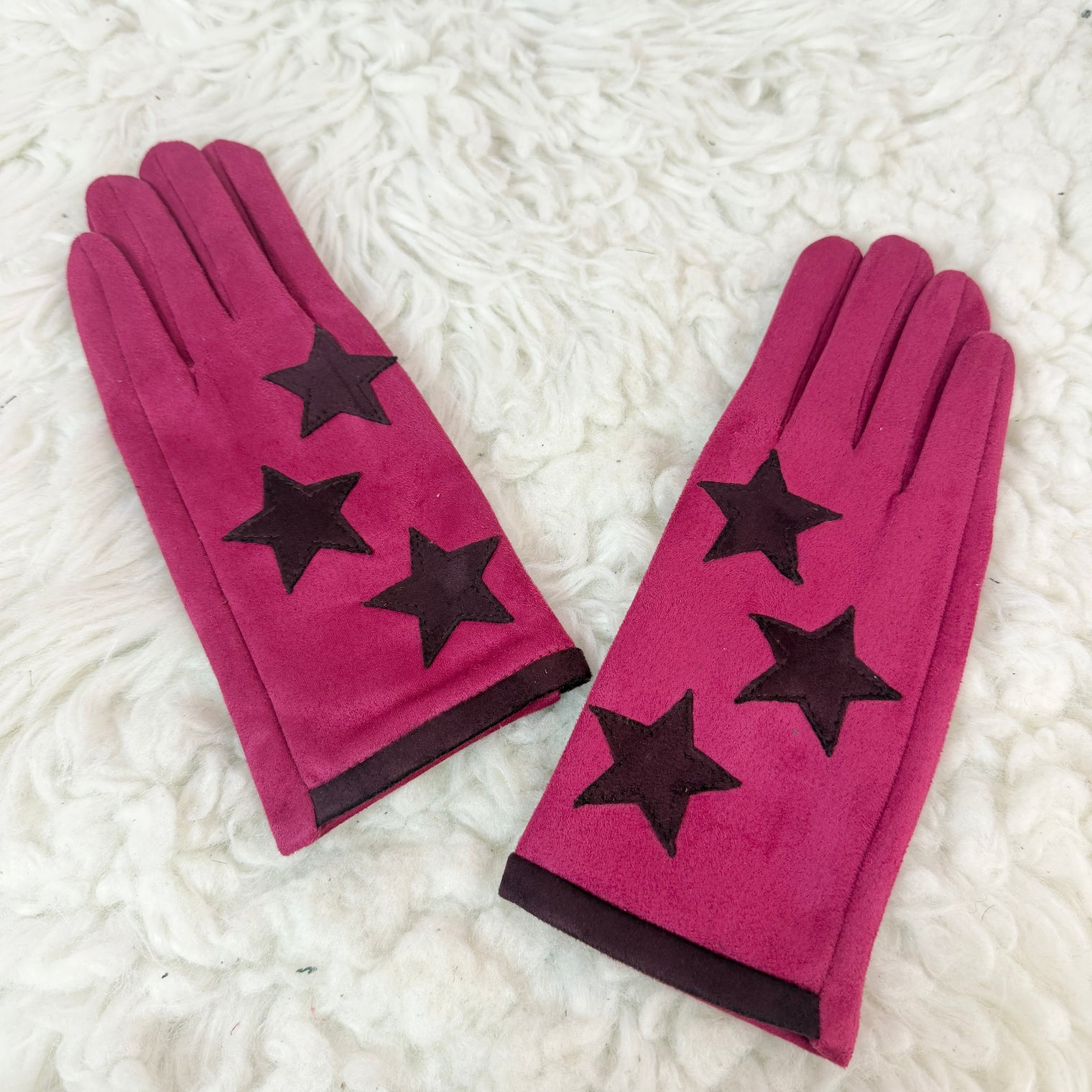 Star Fleece Lined Touchscreen Winter Gloves