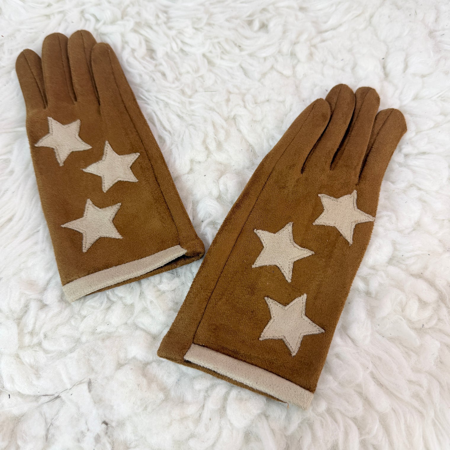 Star Fleece Lined Touchscreen Winter Gloves