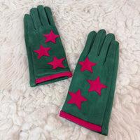 Star Fleece Lined Touchscreen Winter Gloves