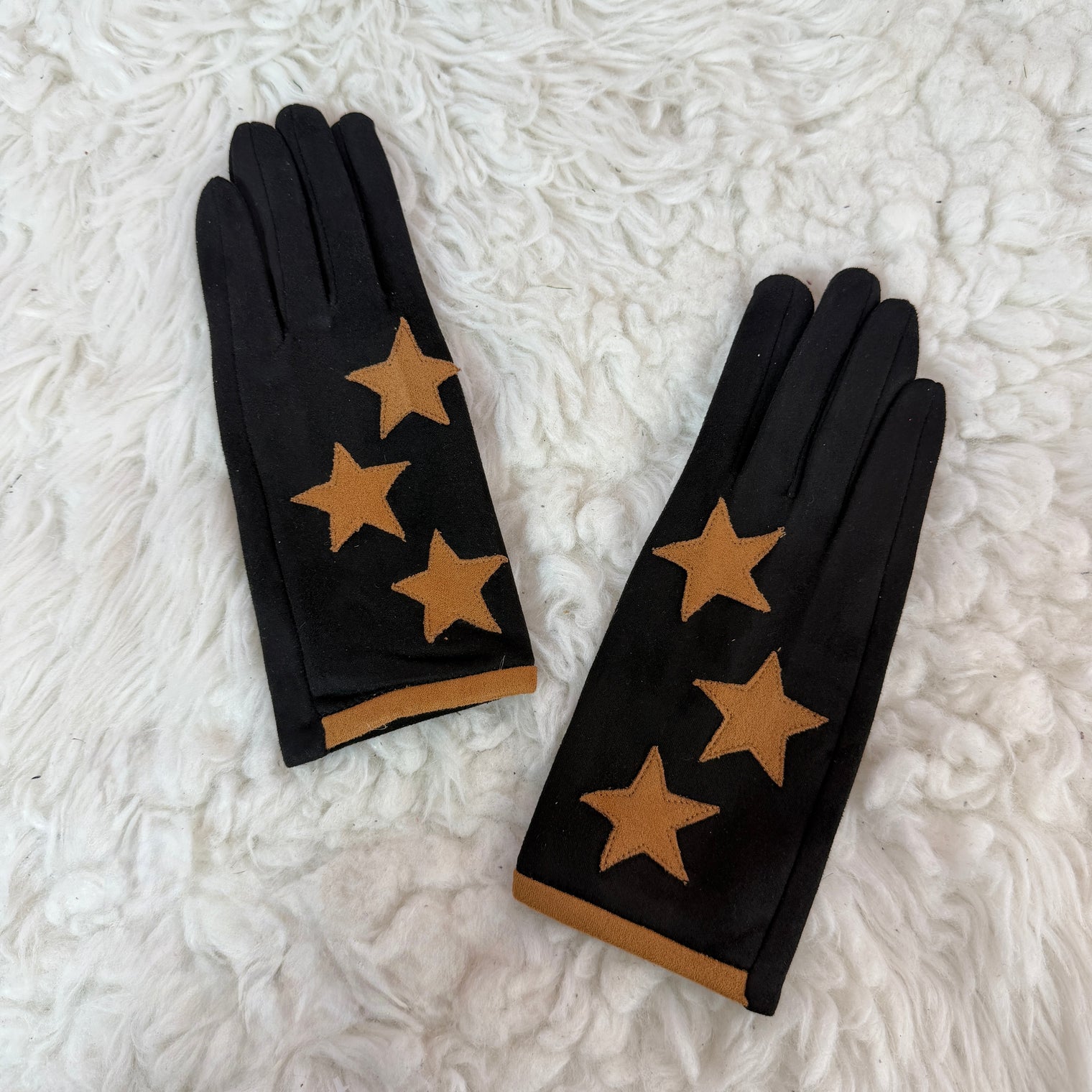 Star Fleece Lined Touchscreen Winter Gloves