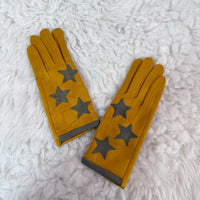 Star Fleece Lined Touchscreen Winter Gloves
