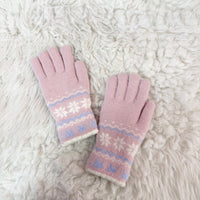 Fleece Lined Snowflake Winter Gloves