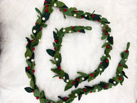 Handmade Felt Leaf & Berry Garland
