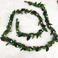 Handmade Felt Leaf & Berry Garland