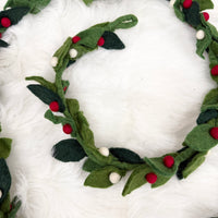 Handmade Felt Leaf & Berry Garland