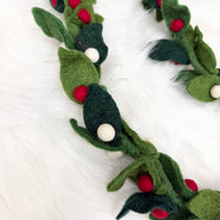 Handmade Felt Leaf & Berry Garland