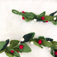 Handmade Felt Leaf & Berry Garland