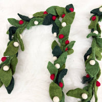 Handmade Felt Leaf & Berry Garland