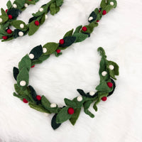 Handmade Felt Leaf & Berry Garland