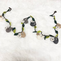 Handmade Felt Sloth Garland