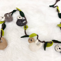 Handmade Felt Sloth Garland
