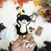 Felted Cute Kitty Cat Finger Puppet