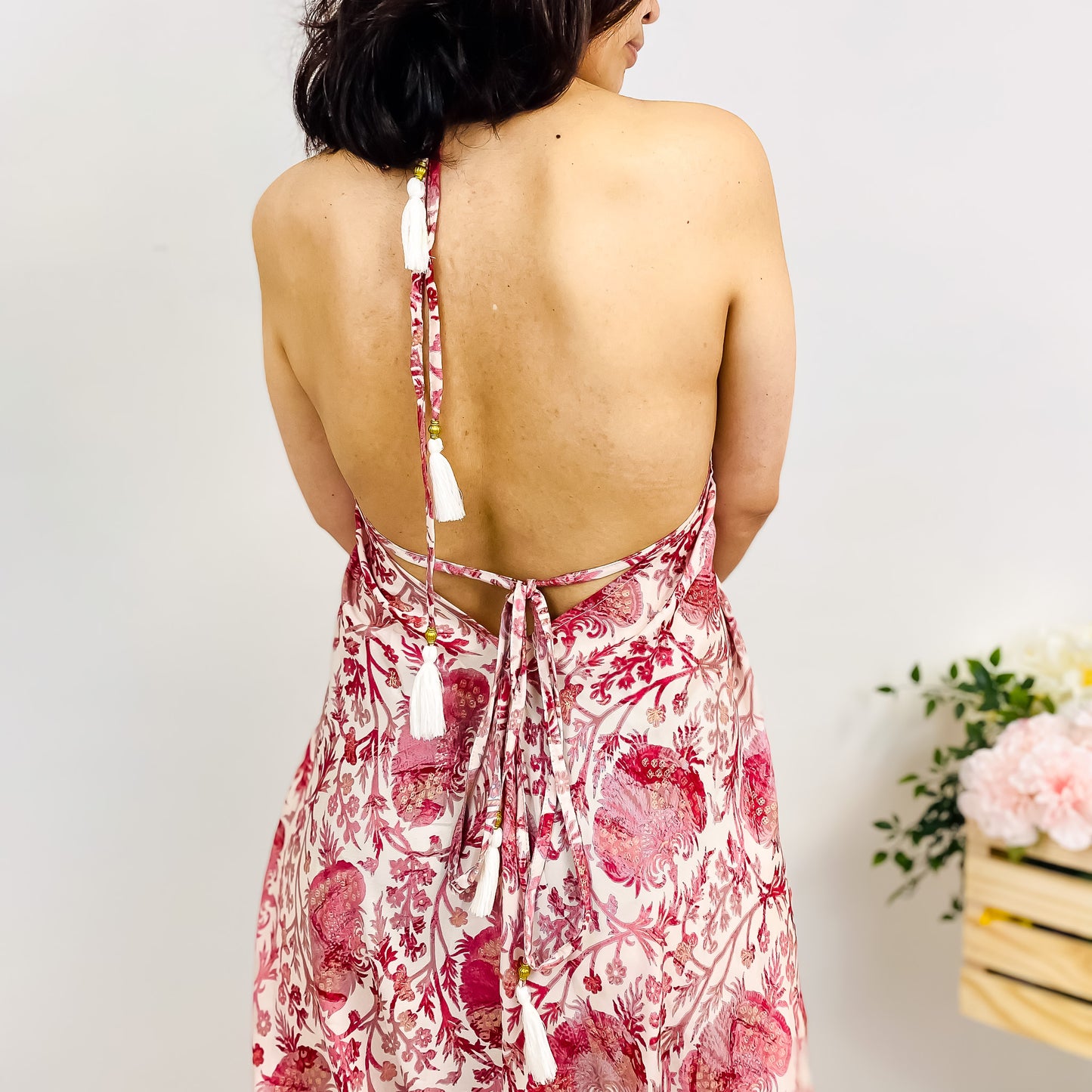 Silk Backless Summer Jumpsuit