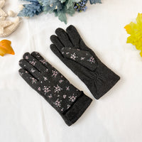 Floral Printed Adult Winter Gloves