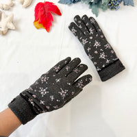 Floral Printed Adult Winter Gloves