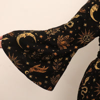 Witchy Boho Bell Sleeve Top and Wide Leg Pants Set