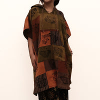 Whimsical Boho Reversible Patchwork Hoodie