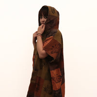 Whimsical Boho Reversible Patchwork Hoodie
