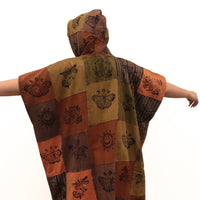 Whimsical Boho Reversible Patchwork Hoodie