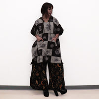 Whimsical Boho Reversible Patchwork Hoodie
