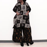 Whimsical Boho Reversible Patchwork Hoodie