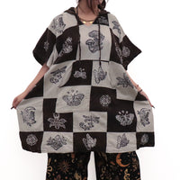 Whimsical Boho Reversible Patchwork Hoodie