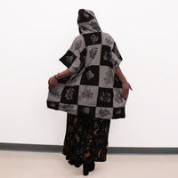 Whimsical Boho Reversible Patchwork Hoodie