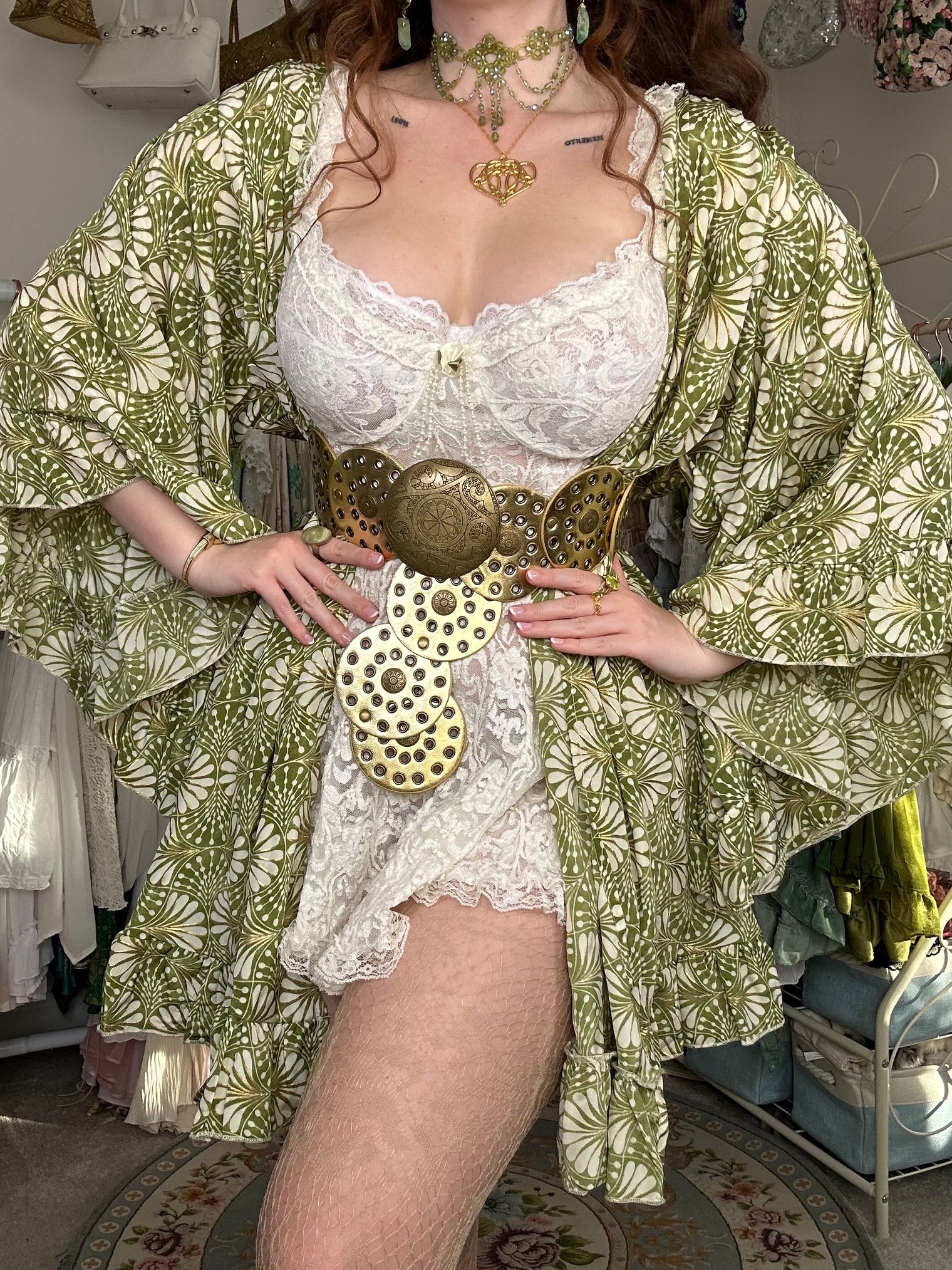 Moonlight  Flowy Ruffle Sleeve Kimono with Pockets