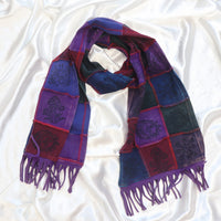 Whimsical Patchwork Fringe Scarf