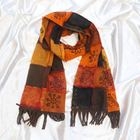 Whimsical Patchwork Fringe Scarf