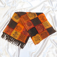 Whimsical Patchwork Fringe Scarf
