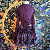 Flowy Velvet Mini Tiered Skirt with Pockets