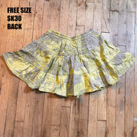 Kantha Tiered Mini Skirt with Pockets