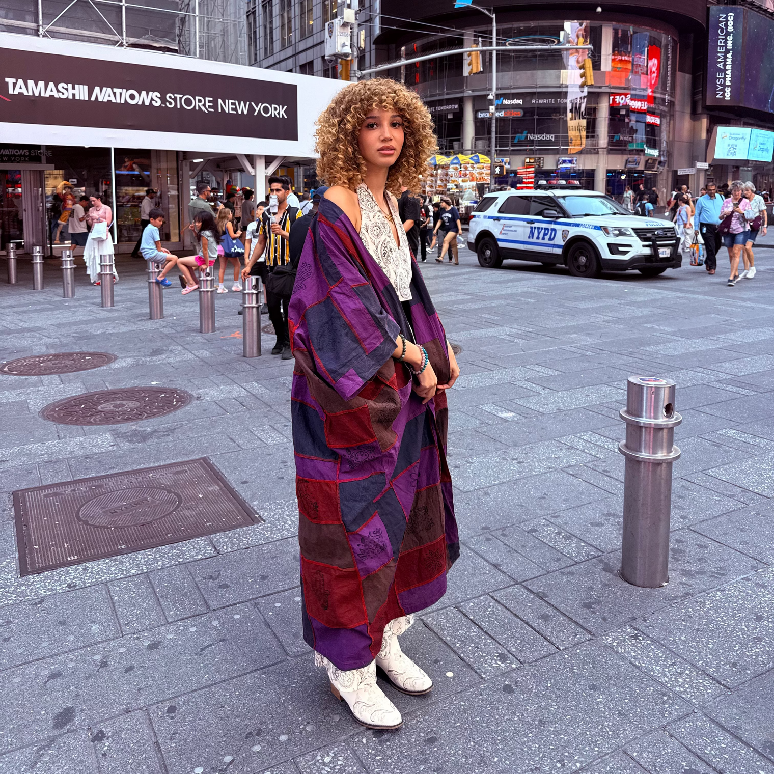 Oversized Patchwork Cotton Duster