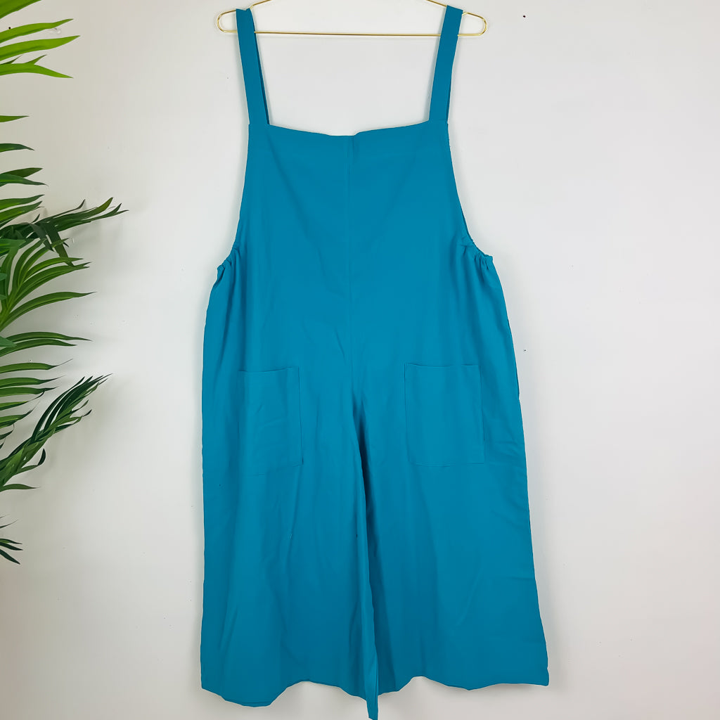 Solid Color Cotton Summer Overalls