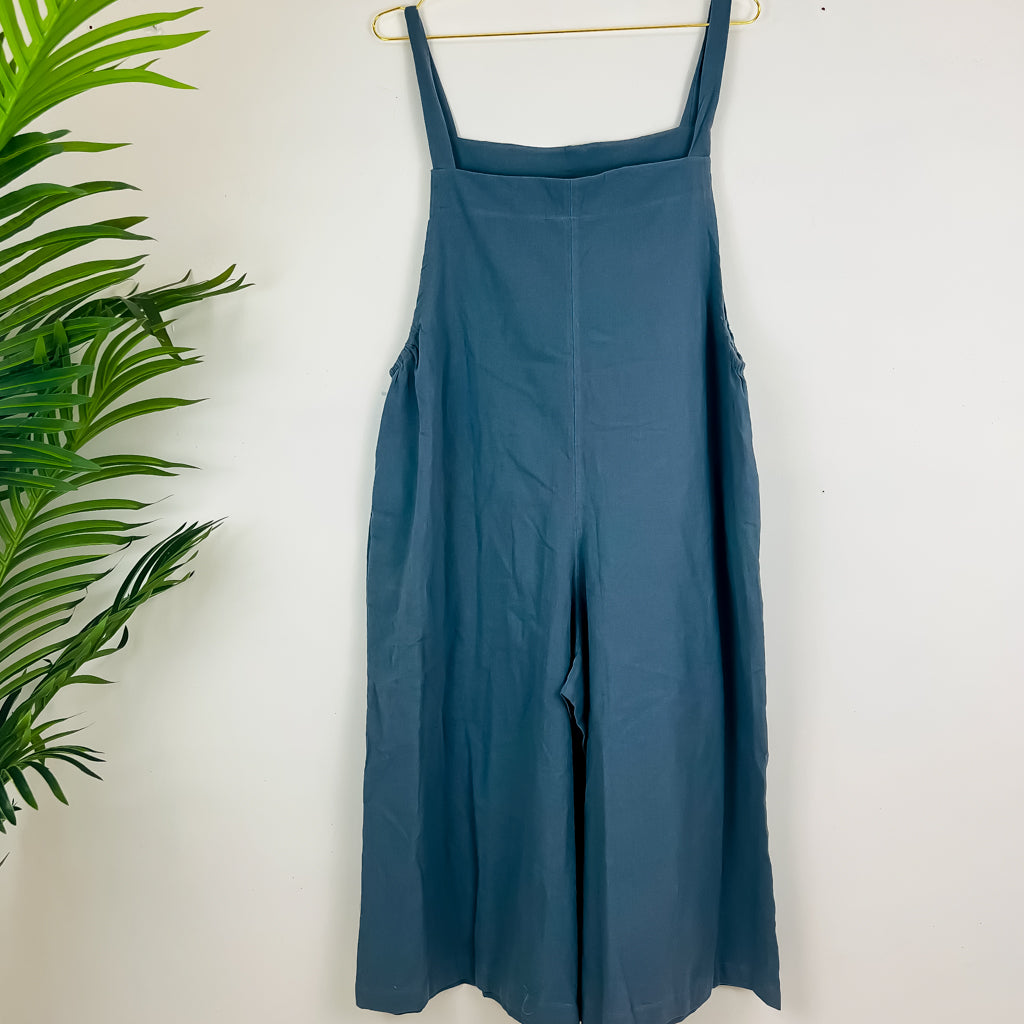 Solid Color Cotton Summer Overalls