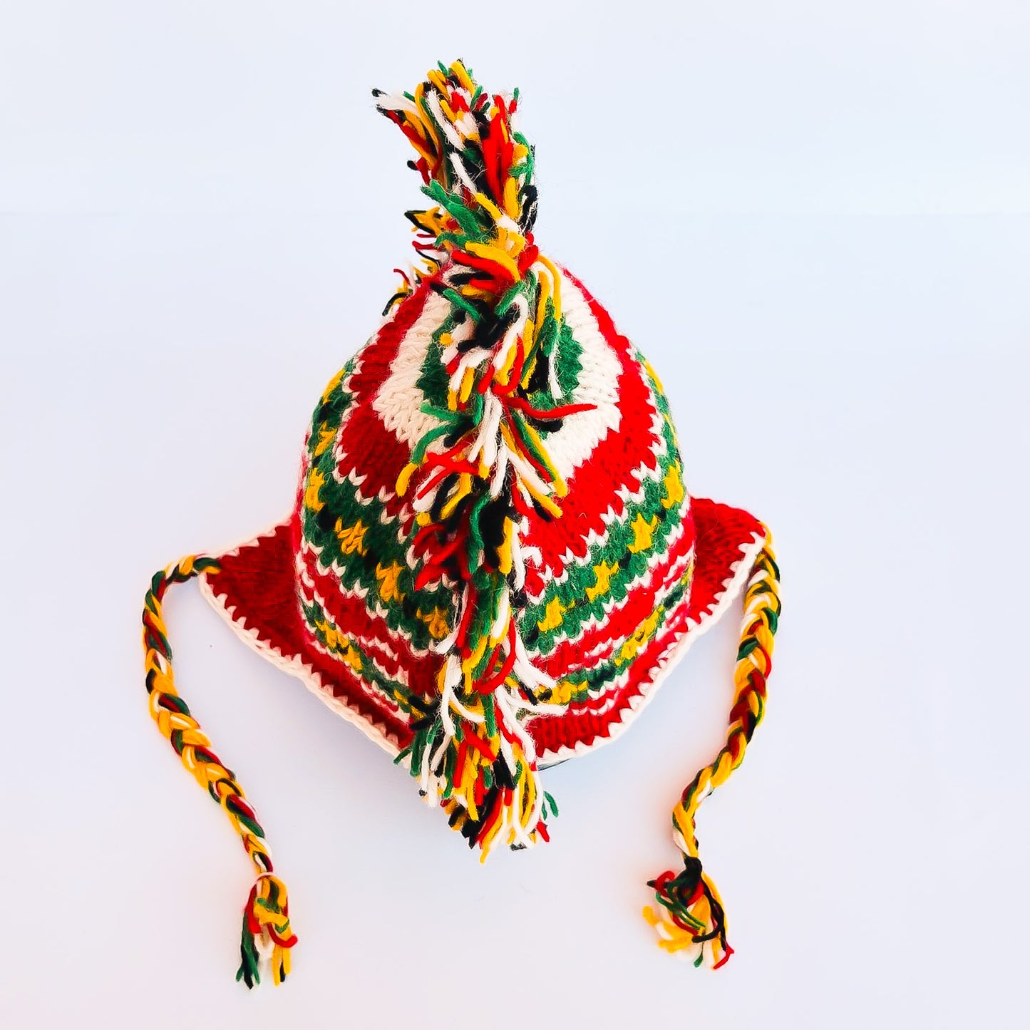 Handmade Mohawk Earflap Unisex  Merino Wool Hat