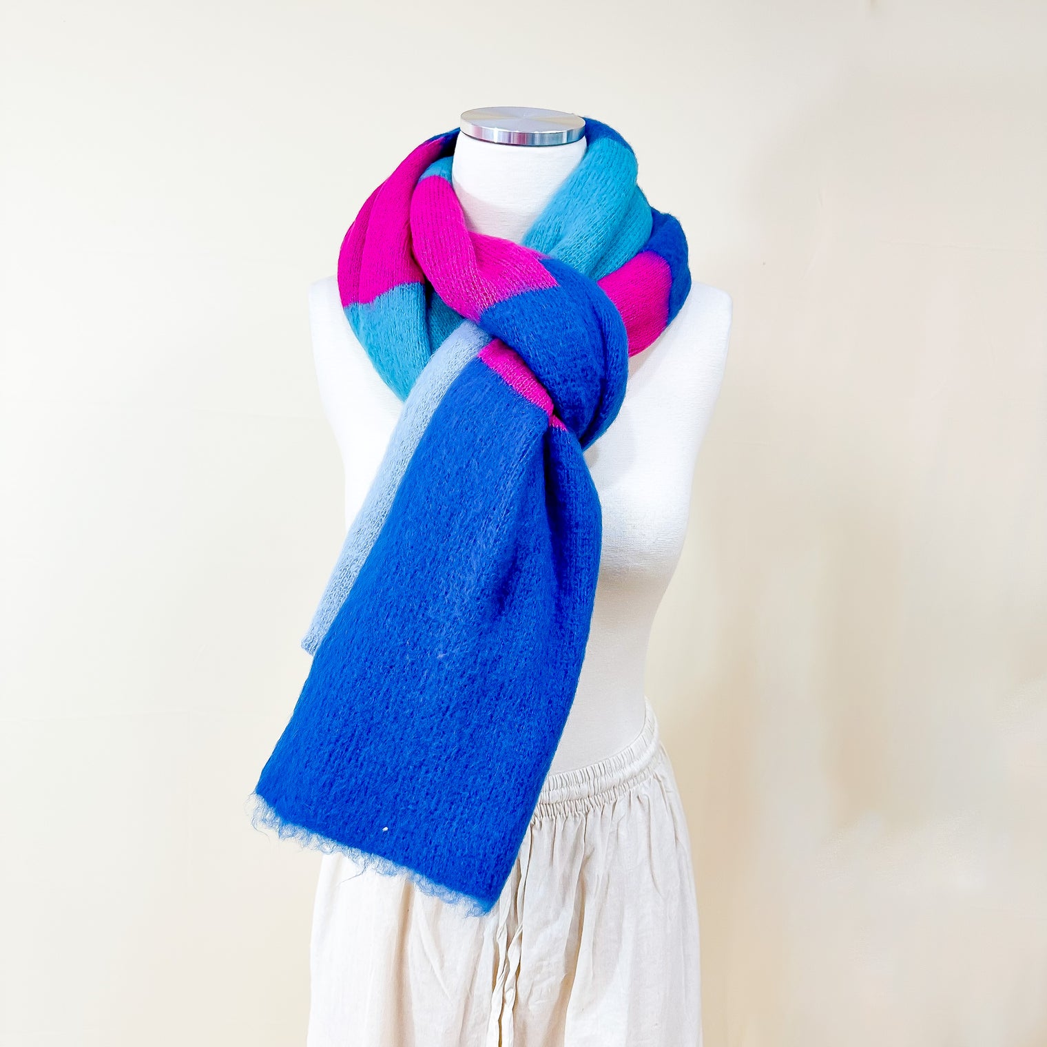 Plaid Geometric Print Long Cashmere Feel Scarfs