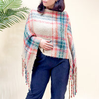 Plaid Winter Oversized  Poncho/Wrap