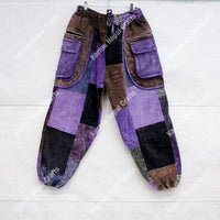 Patch Corduroy Baggy Pants