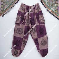 Patch Cotton Gothic Style Unisex Pants