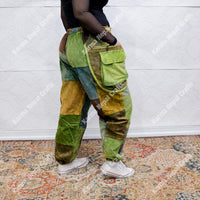 Patch Corduroy Baggy Pants